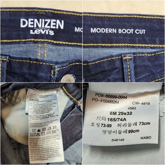 🔹️Levi's Denizen Dark Blue Wash Modern Bootcut Jeans Size 8/29 - Picture 12 of 12